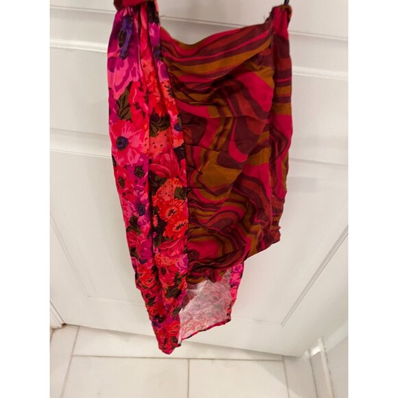 NWT For Love & Lemons Rita Midi Dress Funky Floral Asymmetrical Sz SMALL Cut Out - Picture 5 of 11